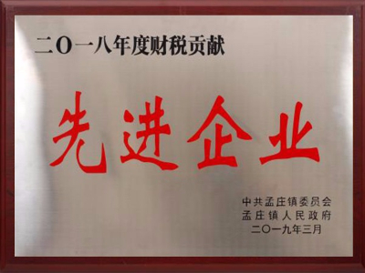 先進(jìn)企業(yè)證書